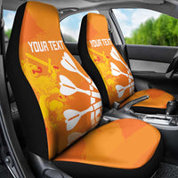 Personalised Netherlands Darts Car Seat Cover Holland National Color - Grunge Style - Wonder Print Shop