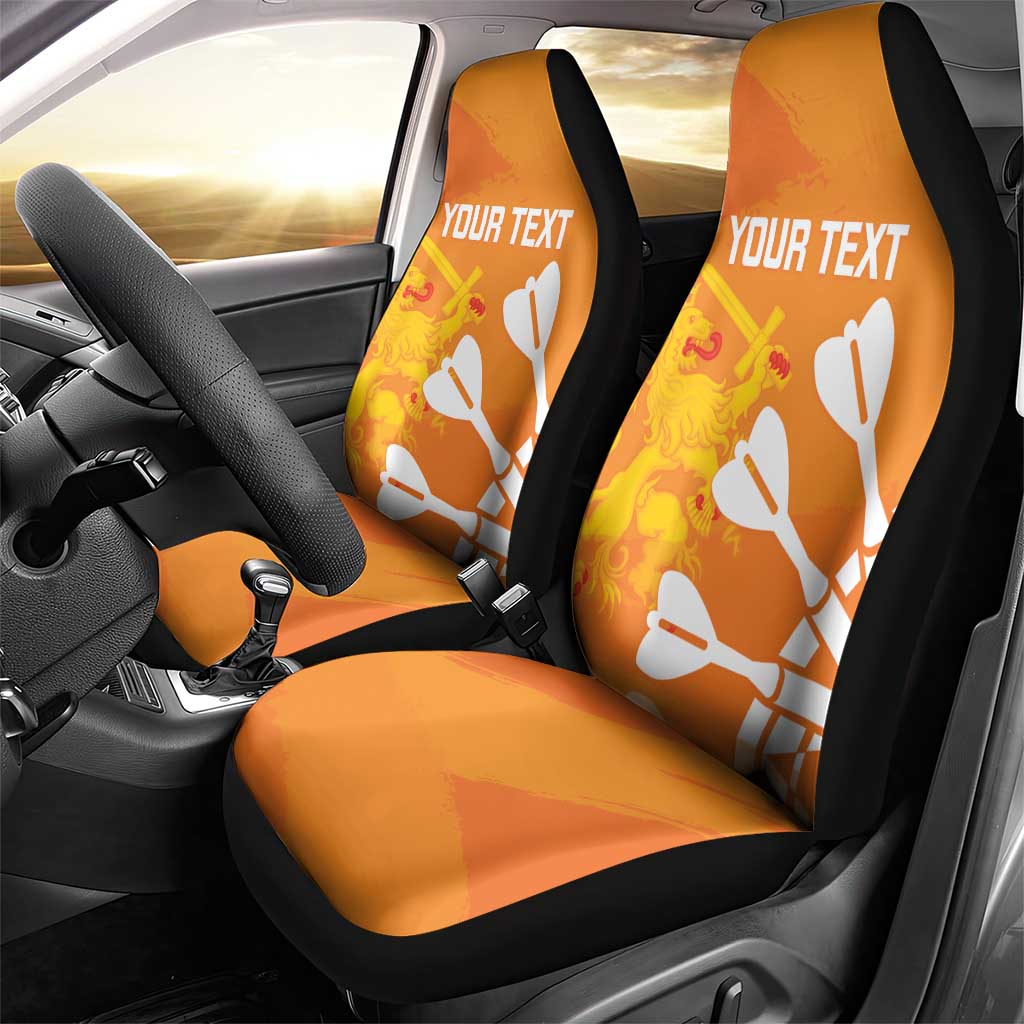 Personalised Netherlands Darts Car Seat Cover Holland National Color - Grunge Style - Wonder Print Shop