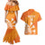 Personalised Netherlands Darts Couples Matching Mermaid Dress and Hawaiian Shirt Holland National Color - Grunge Style - Wonder Print Shop