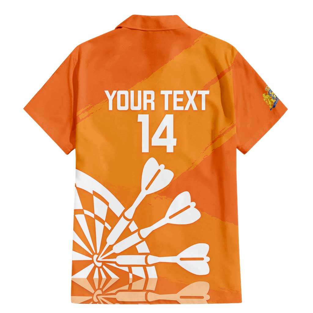 Personalised Netherlands Darts Family Matching Mermaid Dress and Hawaiian Shirt Holland National Color - Grunge Style - Wonder Print Shop