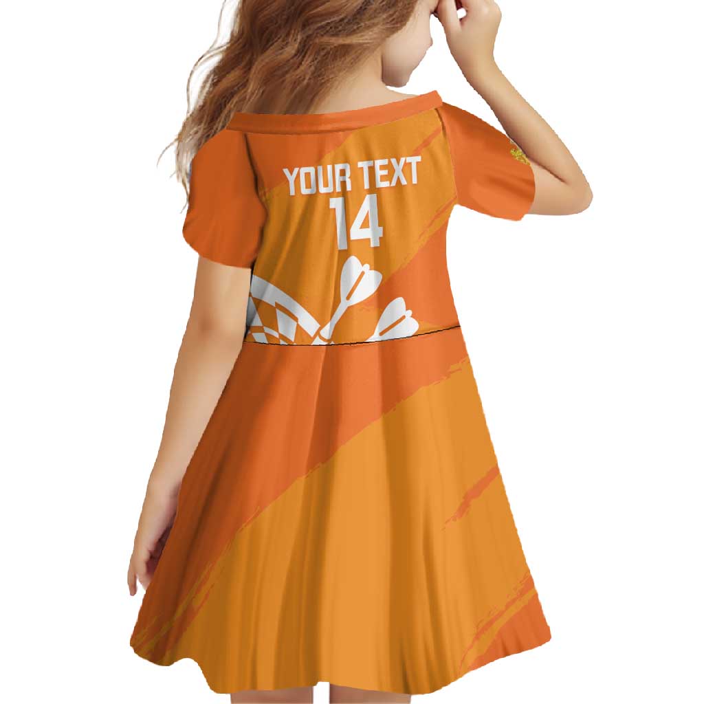 Personalised Netherlands Darts Family Matching Tank Maxi Dress and Hawaiian Shirt Holland National Color - Grunge Style - Wonder Print Shop