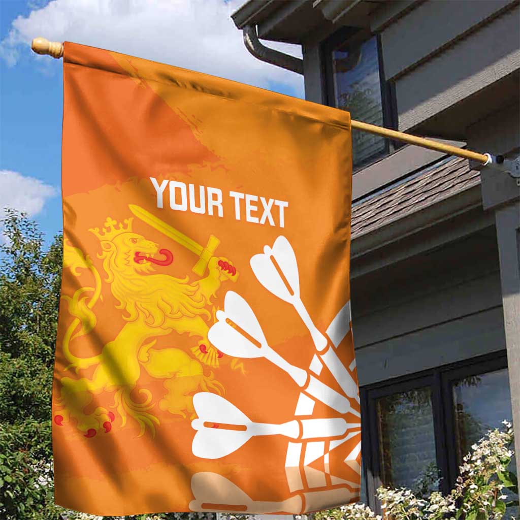 Personalised Netherlands Darts Garden Flag Holland National Color - Grunge Style - Wonder Print Shop