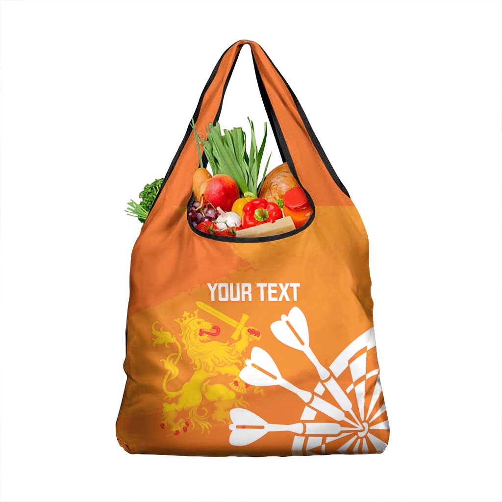 Personalised Netherlands Darts Grocery Bag Holland National Color - Grunge Style