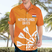 Personalised Netherlands Darts Hawaiian Shirt Holland National Color - Grunge Style - Wonder Print Shop