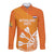 Personalised Netherlands Darts Long Sleeve Button Shirt Holland National Color - Grunge Style - Wonder Print Shop