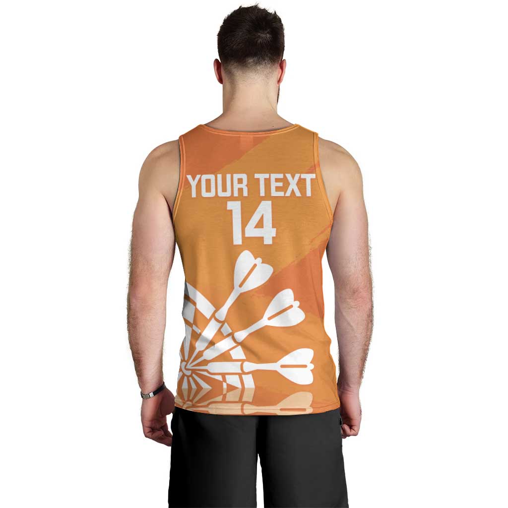 Personalised Netherlands Darts Men Tank Top Holland National Color - Grunge Style - Wonder Print Shop