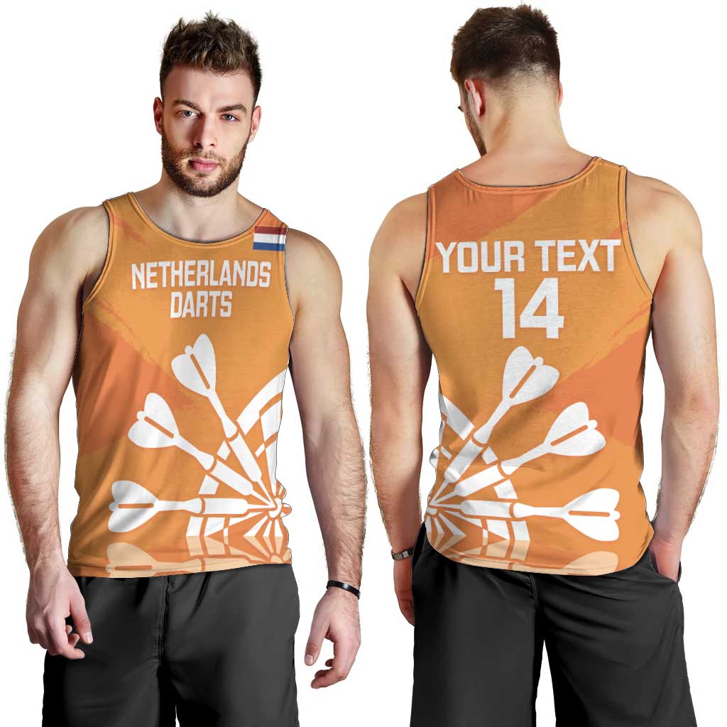 Personalised Netherlands Darts Men Tank Top Holland National Color - Grunge Style - Wonder Print Shop
