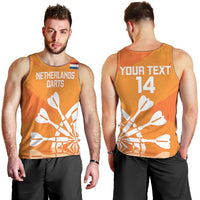 Personalised Netherlands Darts Men Tank Top Holland National Color - Grunge Style - Wonder Print Shop