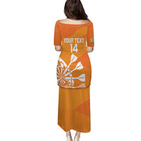 Personalised Netherlands Darts Puletasi Holland National Color - Grunge Style - Wonder Print Shop