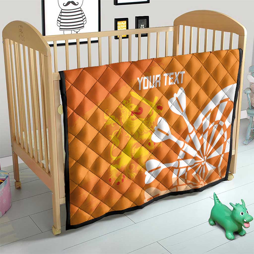Personalised Netherlands Darts Quilt Holland National Color - Grunge Style - Wonder Print Shop