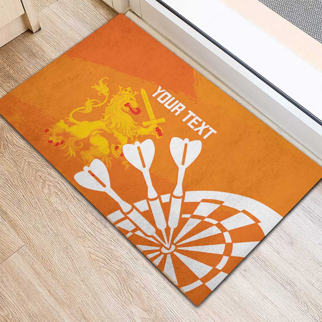 Personalised Netherlands Darts Rubber Doormat Holland National Color - Grunge Style - Wonder Print Shop
