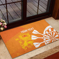 Personalised Netherlands Darts Rubber Doormat Holland National Color - Grunge Style - Wonder Print Shop