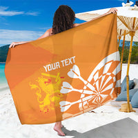 Personalised Netherlands Darts Sarong Holland National Color - Grunge Style - Wonder Print Shop