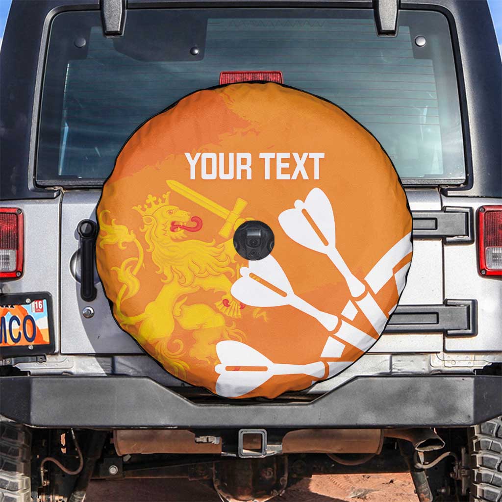 Personalised Netherlands Darts Spare Tire Cover Holland National Color - Grunge Style - Wonder Print Shop