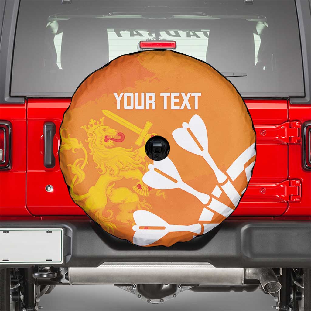 Personalised Netherlands Darts Spare Tire Cover Holland National Color - Grunge Style - Wonder Print Shop