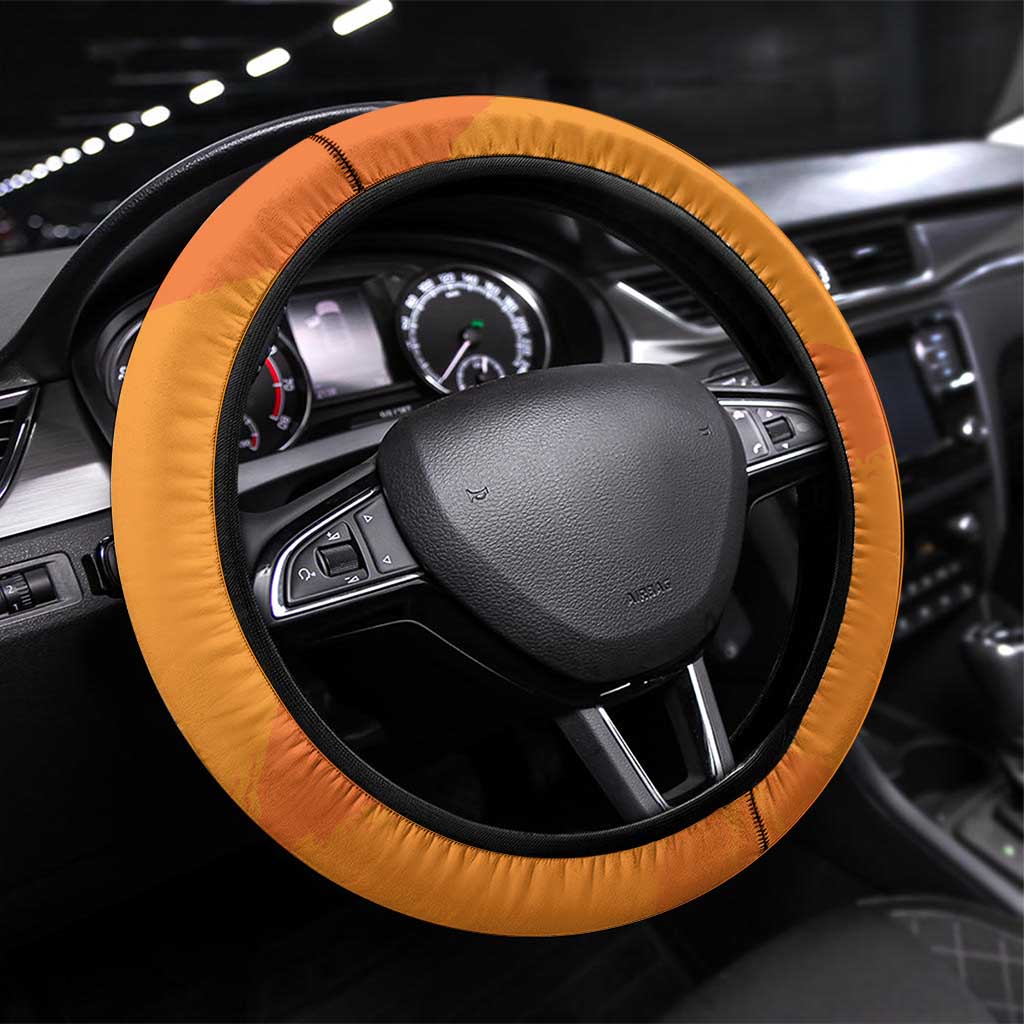 Netherlands Darts Steering Wheel Cover Holland National Color - Grunge Style - Wonder Print Shop