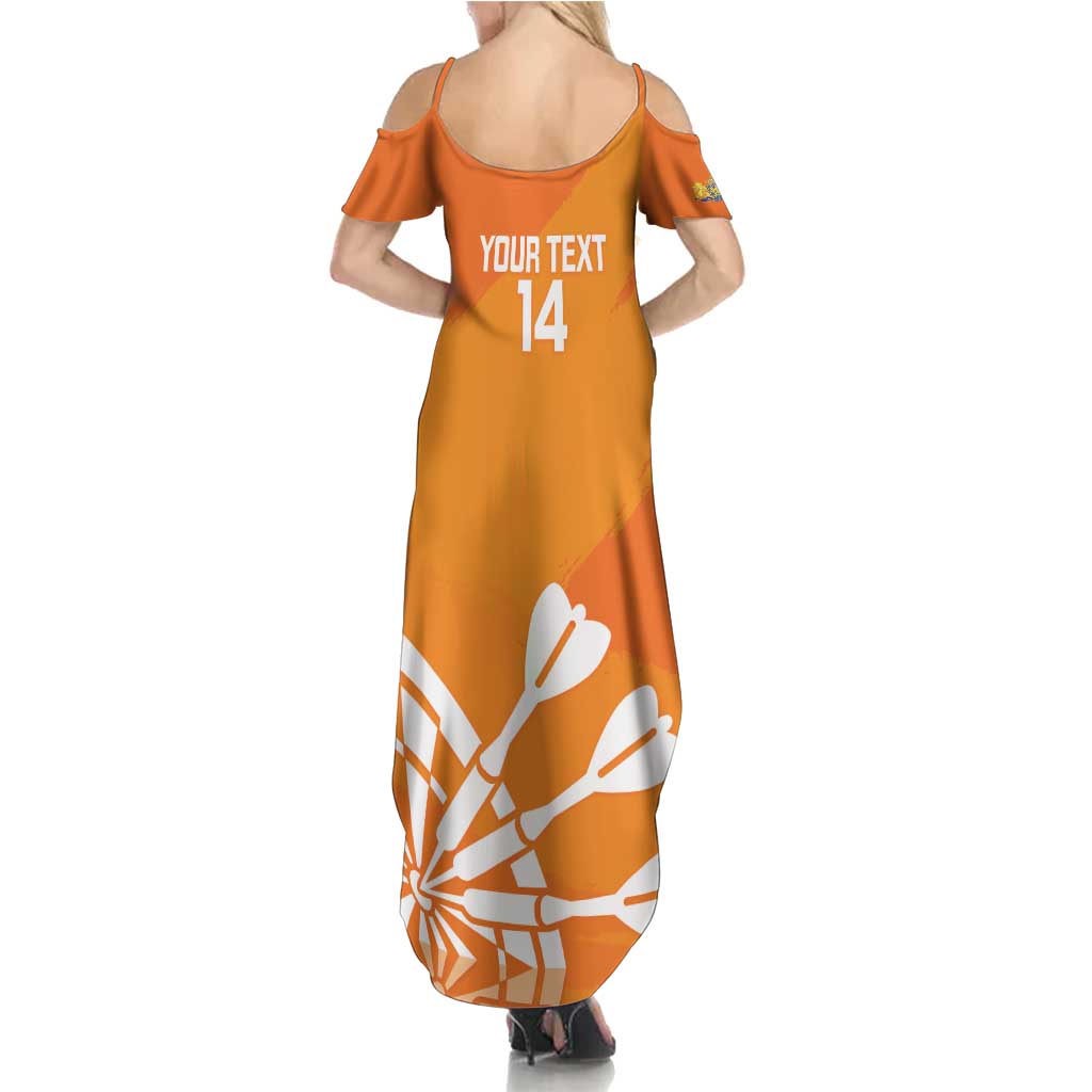 Personalised Netherlands Darts Summer Maxi Dress Holland National Color - Grunge Style - Wonder Print Shop