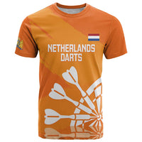 Personalised Netherlands Darts T Shirt Holland National Color - Grunge Style - Wonder Print Shop