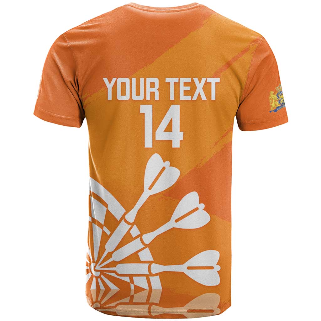 Personalised Netherlands Darts T Shirt Holland National Color - Grunge Style - Wonder Print Shop