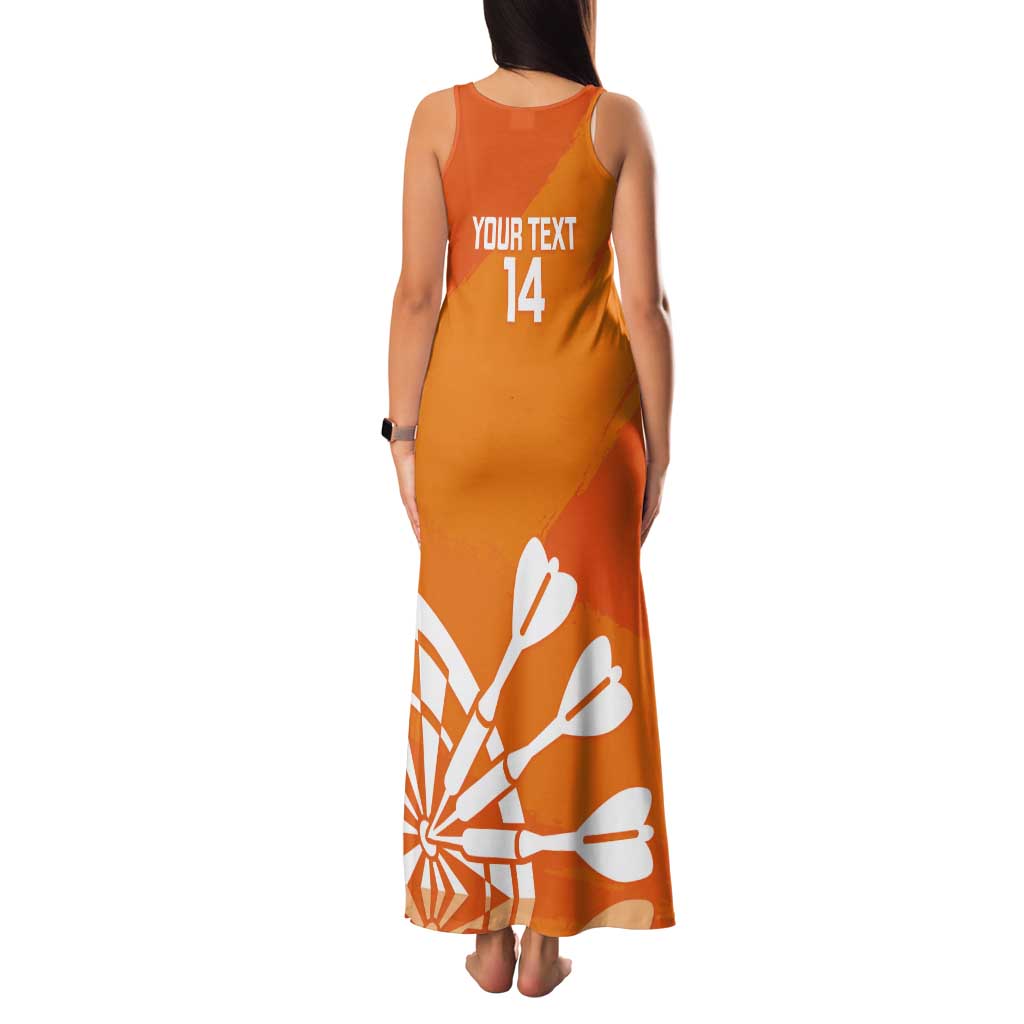 Personalised Netherlands Darts Tank Maxi Dress Holland National Color - Grunge Style - Wonder Print Shop