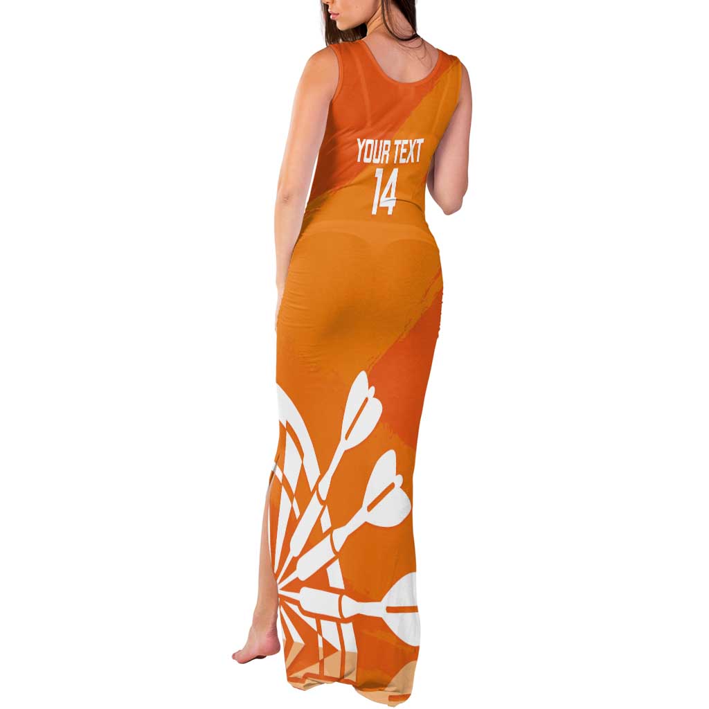Personalised Netherlands Darts Tank Maxi Dress Holland National Color - Grunge Style - Wonder Print Shop