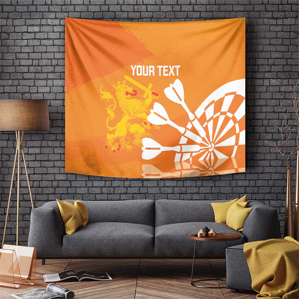 Personalised Netherlands Darts Tapestry Holland National Color - Grunge Style - Wonder Print Shop