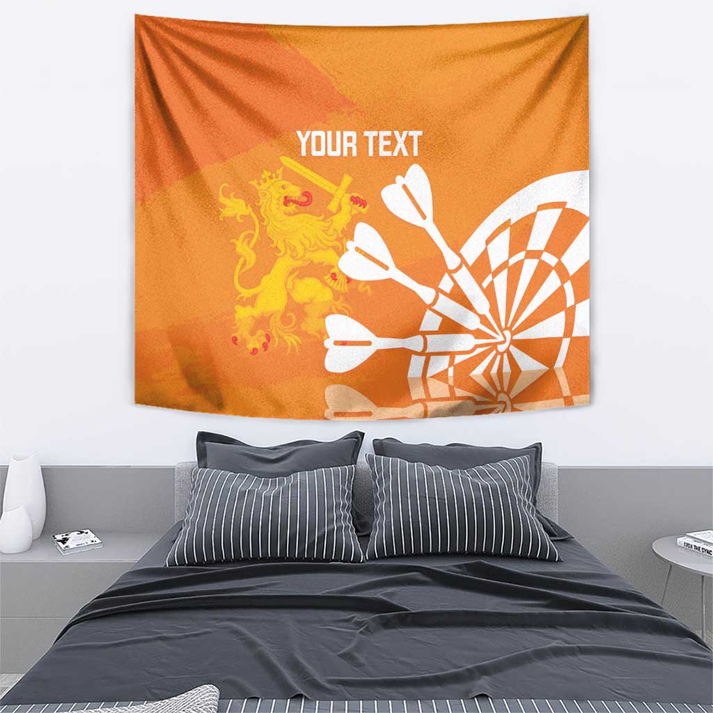 Personalised Netherlands Darts Tapestry Holland National Color - Grunge Style - Wonder Print Shop