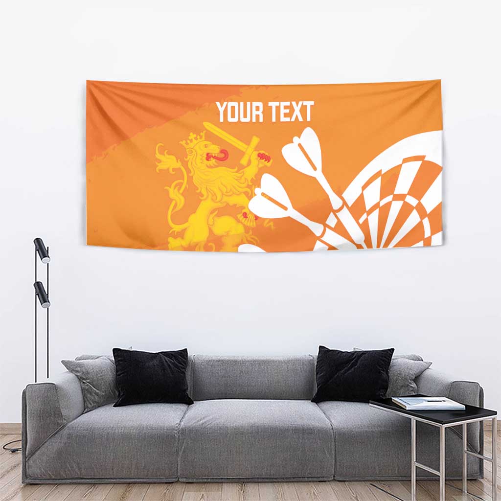 Personalised Netherlands Darts Tapestry Holland National Color - Grunge Style - Wonder Print Shop