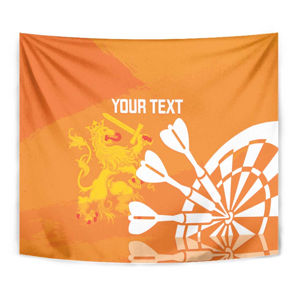 Personalised Netherlands Darts Tapestry Holland National Color - Grunge Style - Wonder Print Shop