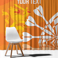 Personalised Netherlands Darts Window Curtain Holland National Color - Grunge Style - Wonder Print Shop