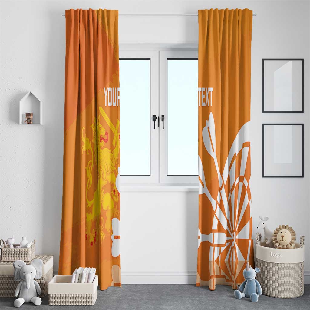 Personalised Netherlands Darts Window Curtain Holland National Color - Grunge Style - Wonder Print Shop