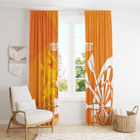 Personalised Netherlands Darts Window Curtain Holland National Color - Grunge Style - Wonder Print Shop