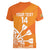 Personalised Netherlands Darts Women V-Neck T-Shirt Holland National Color - Grunge Style - Wonder Print Shop