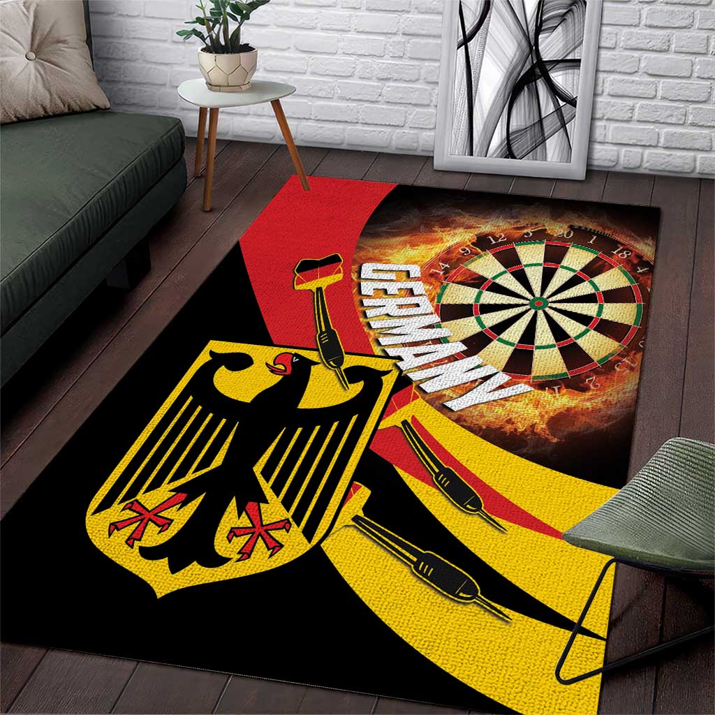 Germany Darts Area Rug Flaming Dartboard Style - Wonder Print Shop
