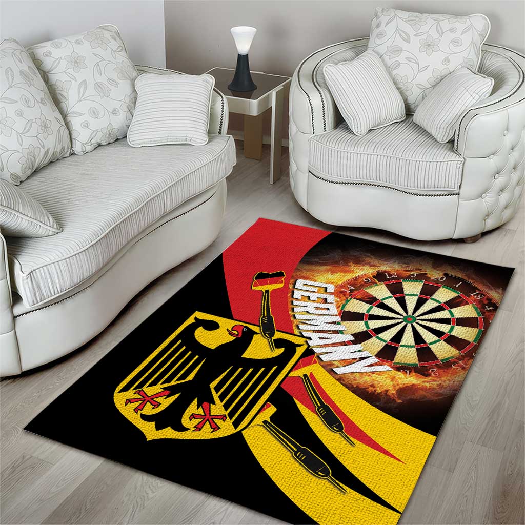 Germany Darts Area Rug Flaming Dartboard Style - Wonder Print Shop