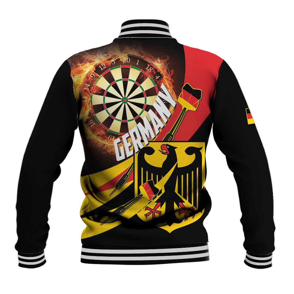 Germany Darts Baseball Jacket Flaming Dartboard Style - Wonder Print Shop