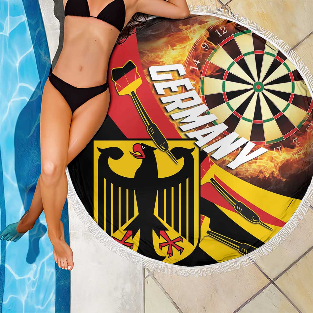 Germany Darts Beach Blanket Flaming Dartboard Style - Wonder Print Shop