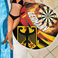 Germany Darts Beach Blanket Flaming Dartboard Style - Wonder Print Shop