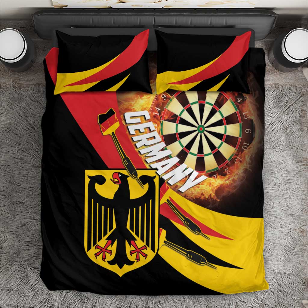 Germany Darts Bedding Set Flaming Dartboard Style - Wonder Print Shop