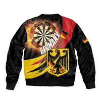 Germany Darts Bomber Jacket Flaming Dartboard Style - Wonder Print Shop