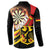 Germany Darts Button Sweatshirt Flaming Dartboard Style - Wonder Print Shop