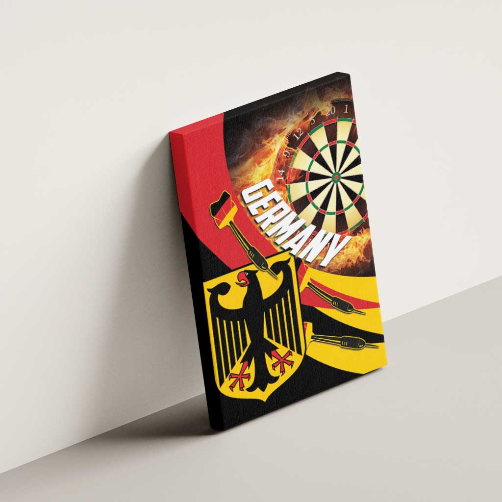 Germany Darts Canvas Wall Art Flaming Dartboard Style - Wonder Print Shop
