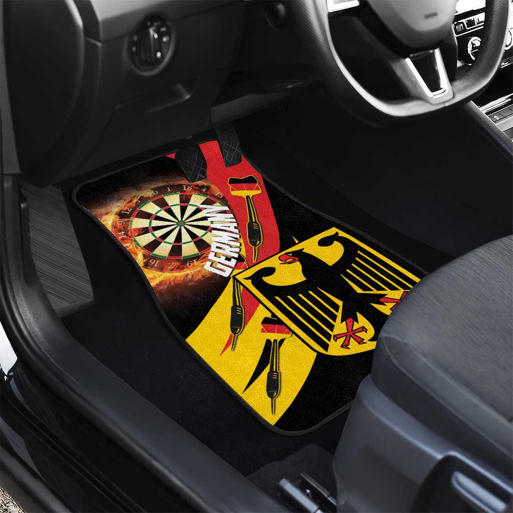 Germany Darts Car Mats Flaming Dartboard Style - Wonder Print Shop