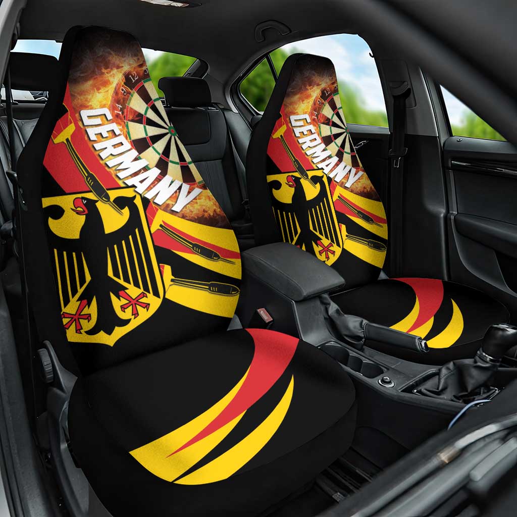 Germany Darts Car Seat Cover Flaming Dartboard Style - Wonder Print Shop