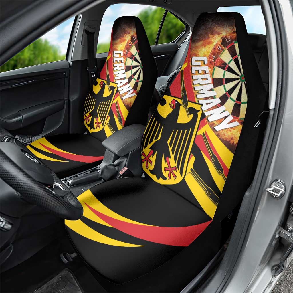 Germany Darts Car Seat Cover Flaming Dartboard Style - Wonder Print Shop