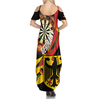 Germany Darts Family Matching Summer Maxi Dress and Hawaiian Shirt Flaming Dartboard Style - Wonder Print Shop