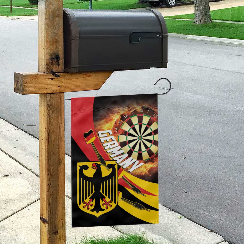 Germany Darts Garden Flag Flaming Dartboard Style - Wonder Print Shop