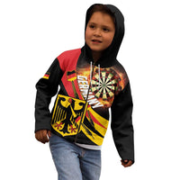 Germany Darts Kid Hoodie Flaming Dartboard Style - Wonder Print Shop