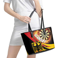 Germany Darts Leather Tote Bag Flaming Dartboard Style - Wonder Print Shop