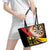 Germany Darts Leather Tote Bag Flaming Dartboard Style - Wonder Print Shop